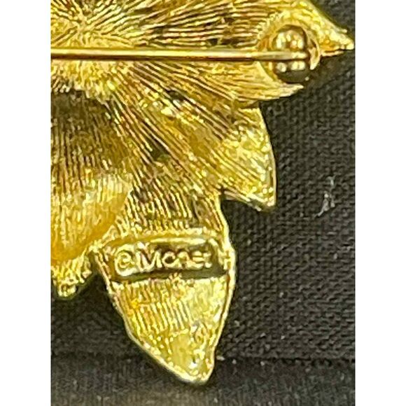 Vintage Poinestta Brooch Pin Monet Costume Jewelry Christmas - Picture 4 of 5